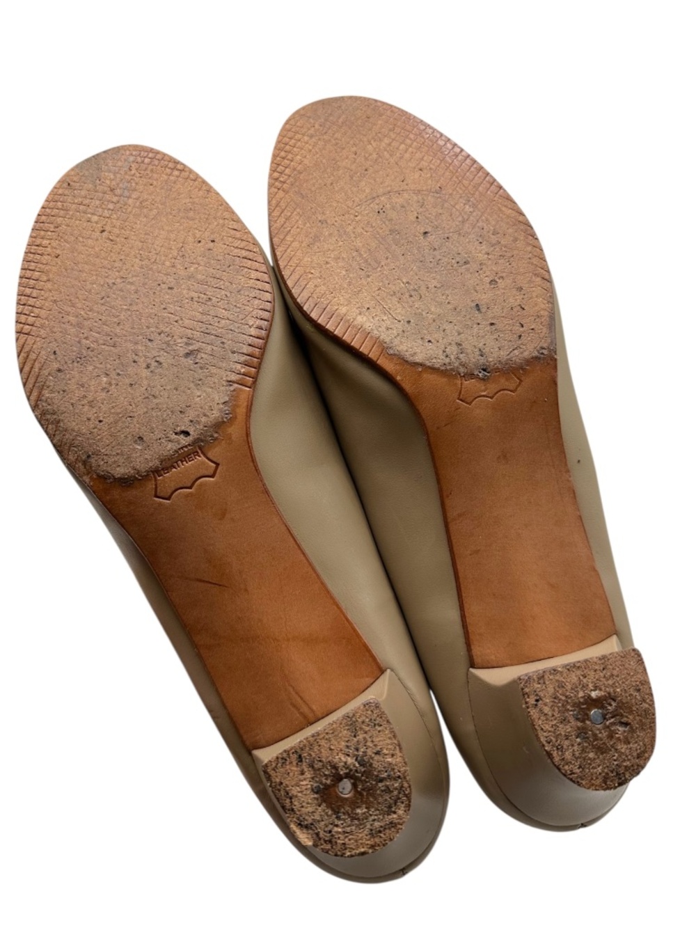 Capezio Jr. Footlight Rounded Toe Thin Strap Leather Character Dance Shoe Tan 10 - Picture 11 of 16